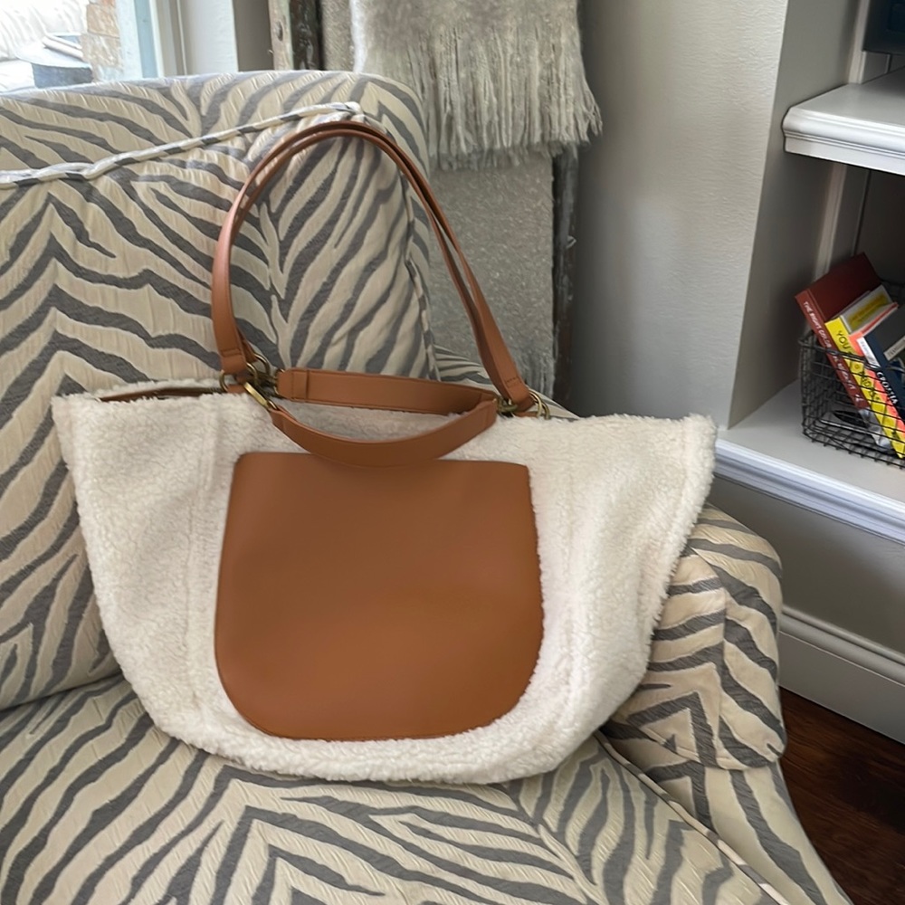 Shearling Tote bag by Anthropologie